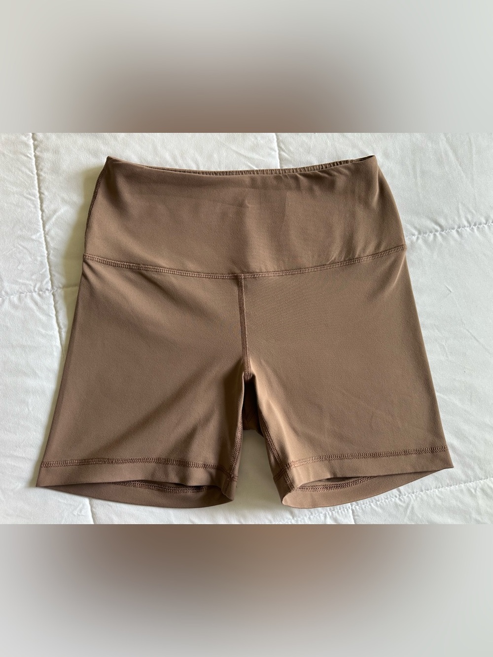 90 Degree By Reflex Women's Brown High-Rise Bike Shorts